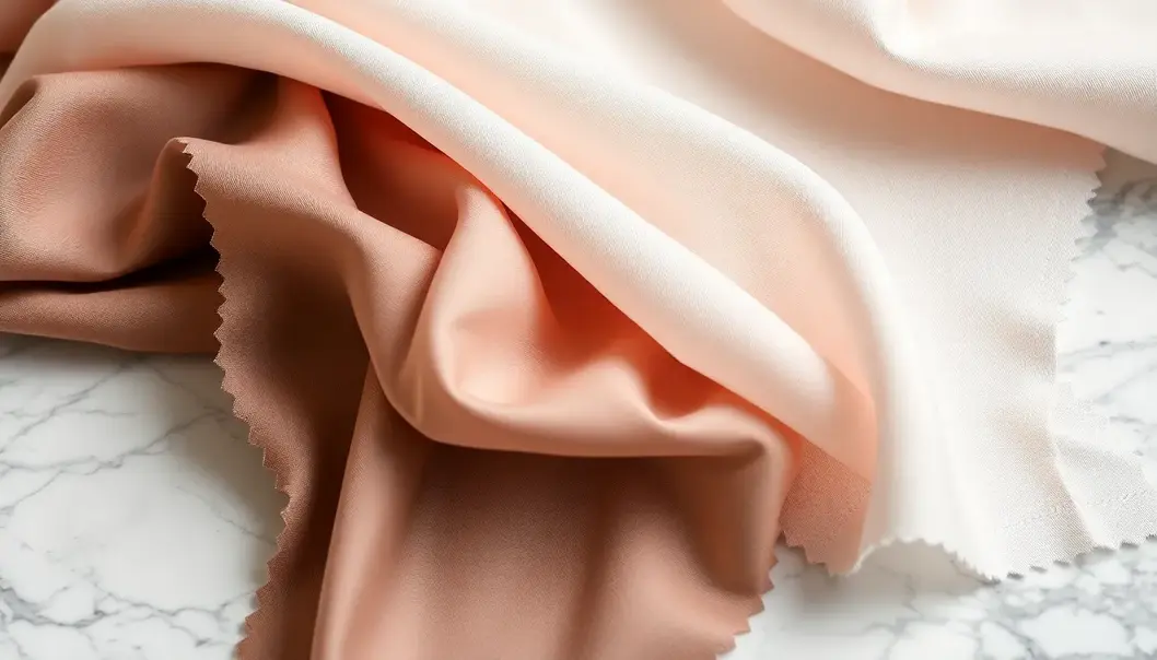 Luxurious cotton and silk fabric blends displayed elegantly.