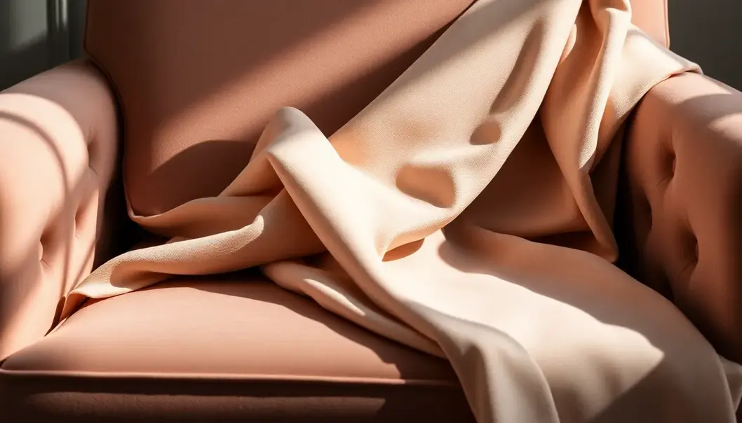 Luxurious cotton and silk fabric blends displayed elegantly.